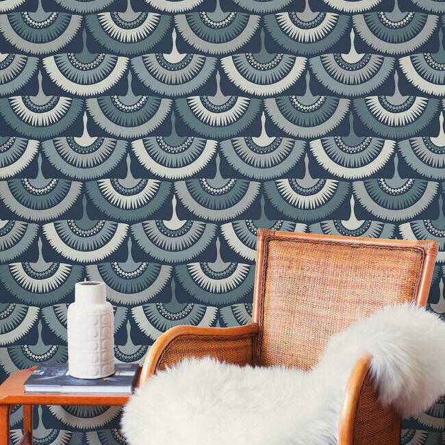 Feather & Fringe Wallpaper by Antonina Vella Wallpaper