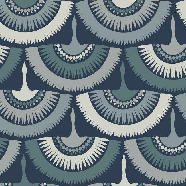 Feather & Fringe Wallpaper by Antonina Vella Wallpaper
