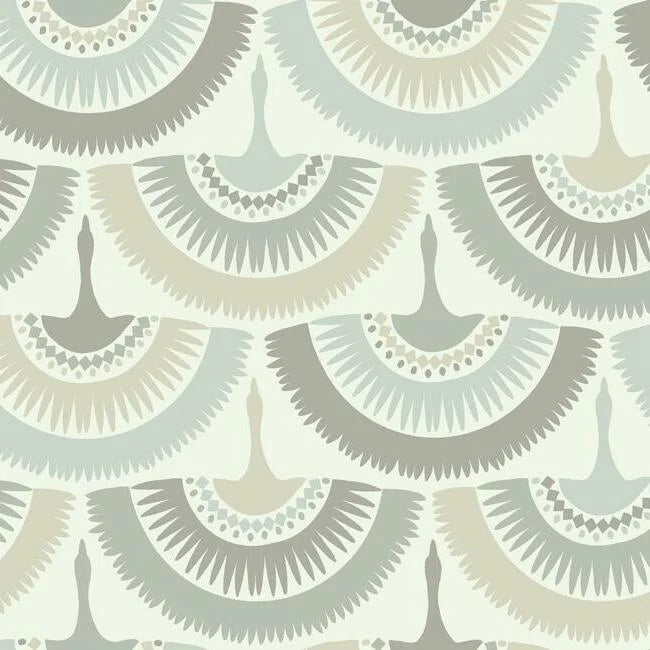 Feather & Fringe Wallpaper by Antonina Vella Wallpaper