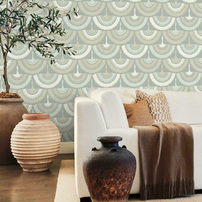 Feather & Fringe Wallpaper by Antonina Vella Wallpaper