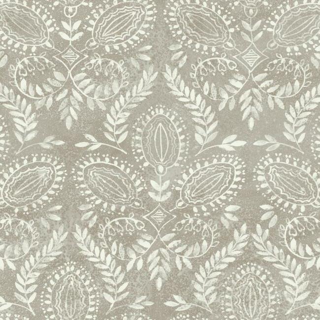 Laurel Damask Wallpaper by Antonina Vella Wallpaper