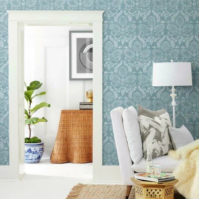 Laurel Damask Wallpaper by Antonina Vella Wallpaper