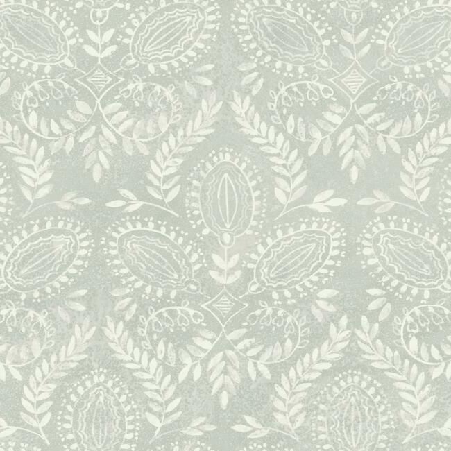 Laurel Damask Wallpaper by Antonina Vella Wallpaper