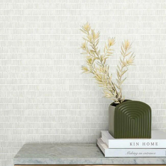 Horizontal Hash Marks Wallpaper by Black & White Resource Library