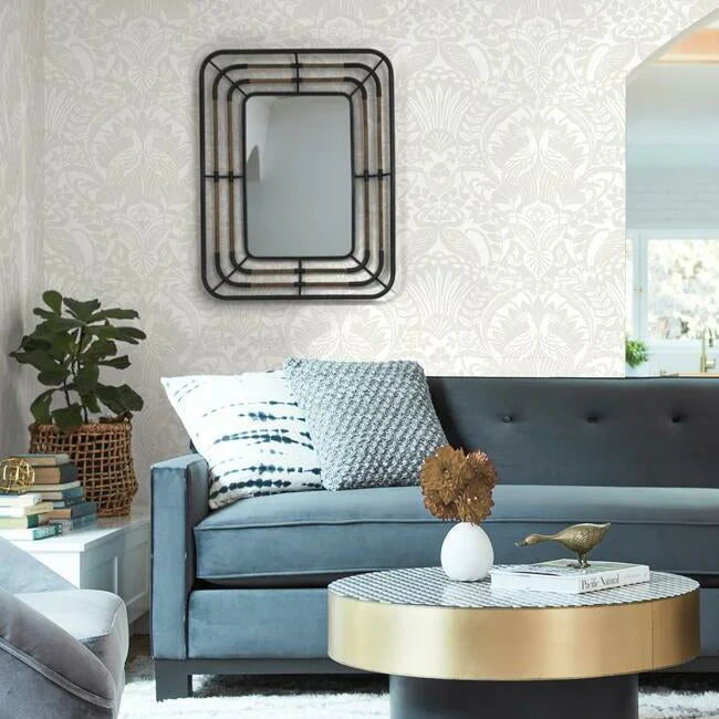 Egret Damask Wallpaper by Damask Resource Library