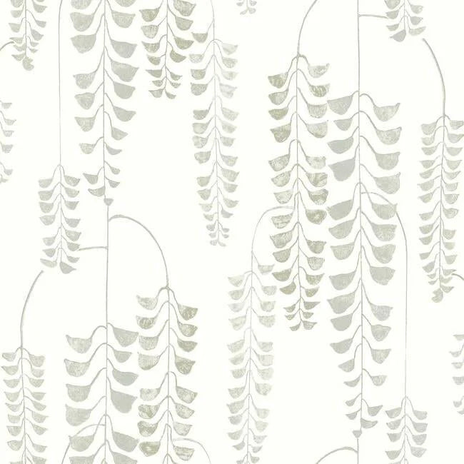 Deco Wisteria Wallpaper by Black & White Resource Library