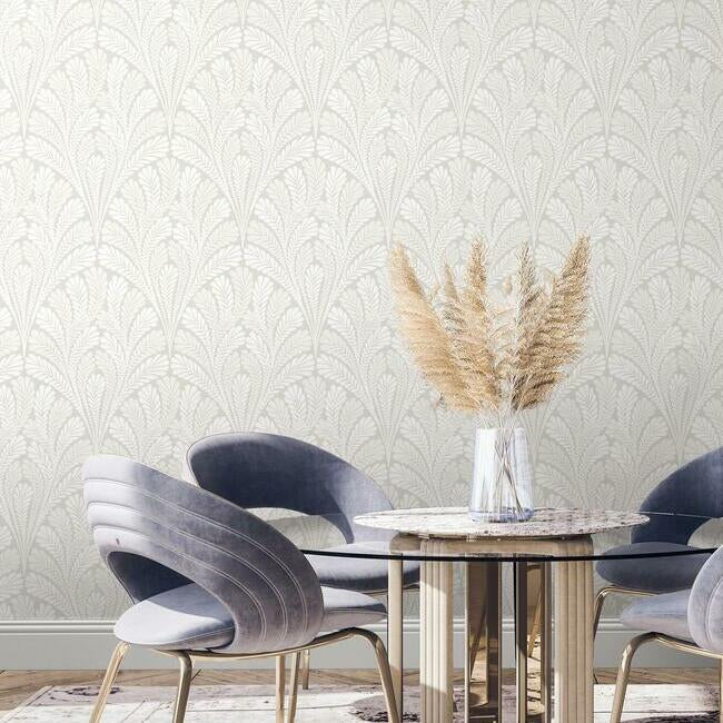 Shell Damask Wallpaper by Black & White Resource Library