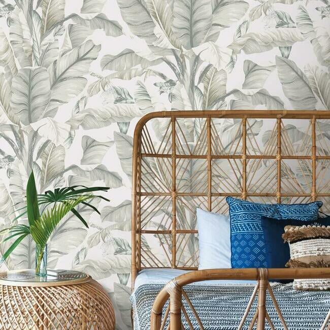 Banana Leaf Wallpaper by Black & White Resource Library