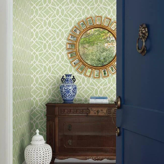 Boxwood Garden Wallpaper by Grandmillennial Wallpaper