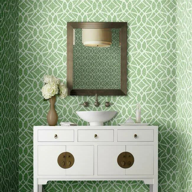 Boxwood Garden Wallpaper by Grandmillennial Wallpaper