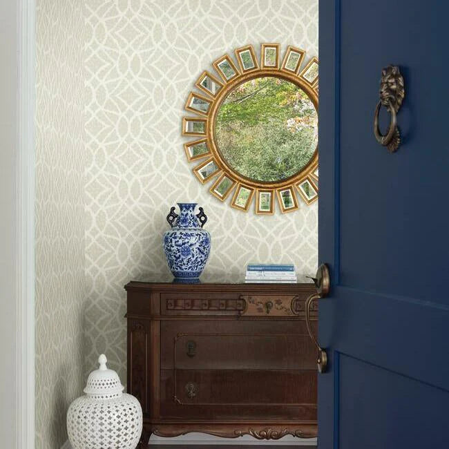 Boxwood Garden Wallpaper by Grandmillennial Wallpaper