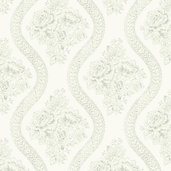 Coverlet Floral Wallpaper by Magnolia Home Vol. 1
