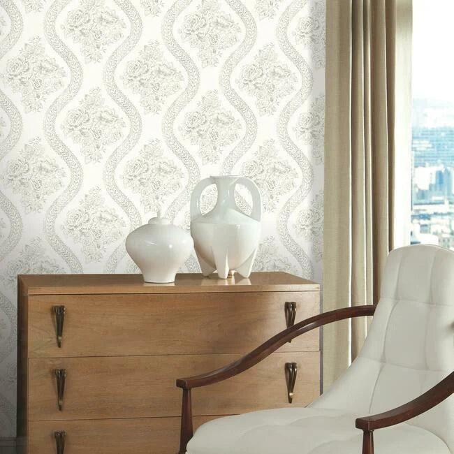 Coverlet Floral Wallpaper by Magnolia Home Vol. 1