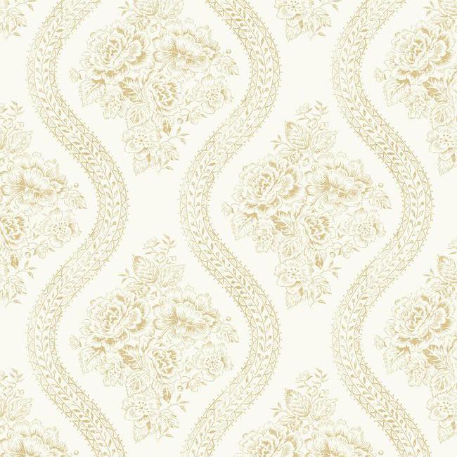 Coverlet Floral Wallpaper by Magnolia Home Vol. 1