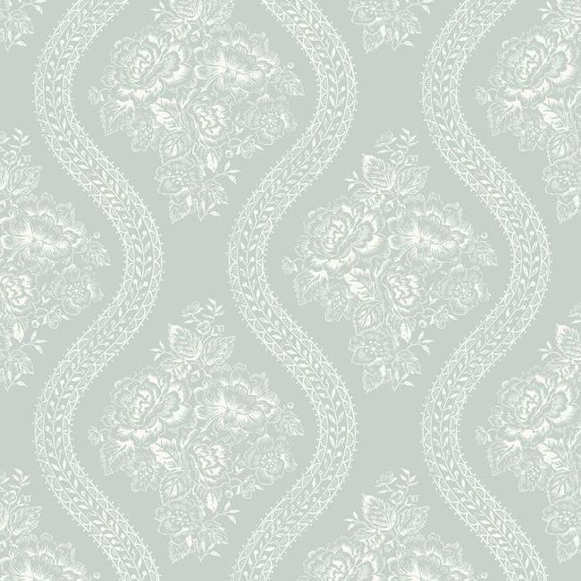 Coverlet Floral Wallpaper by Magnolia Home Vol. 1