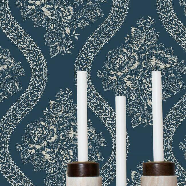 Coverlet Floral Wallpaper by Magnolia Home Vol. 1