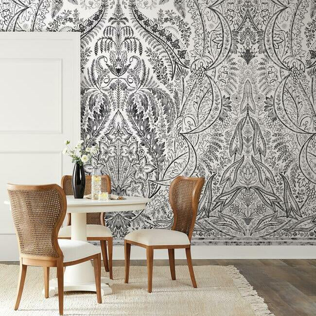 Jaipur Paisley Damask Wall Mural by Damask Resource Library