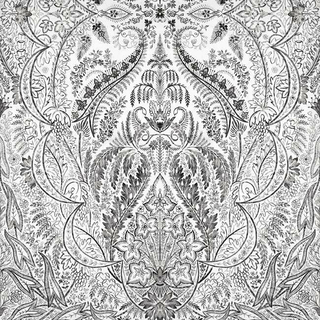 Jaipur Paisley Damask Wall Mural by Damask Resource Library