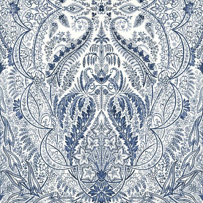 Jaipur Paisley Damask Wall Mural by Damask Resource Library