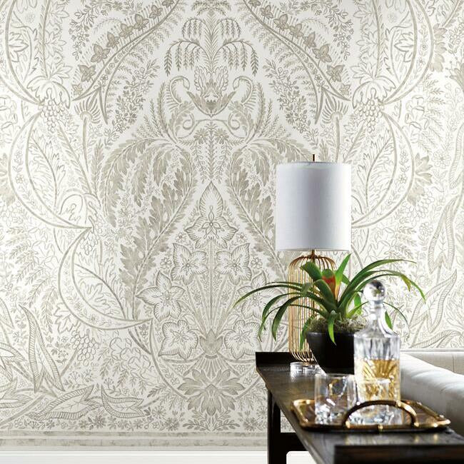 Jaipur Paisley Damask Wall Mural by Damask Resource Library