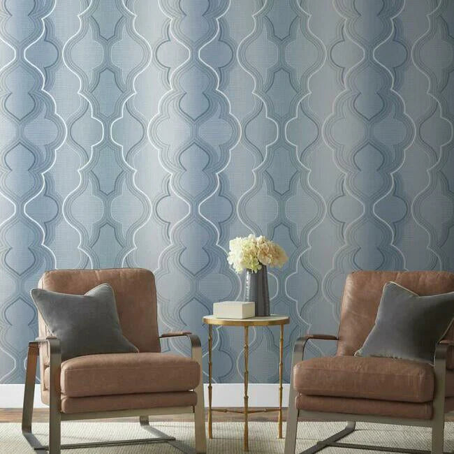 Modern Ombre Damask Wallpaper by Damask Resource Library
