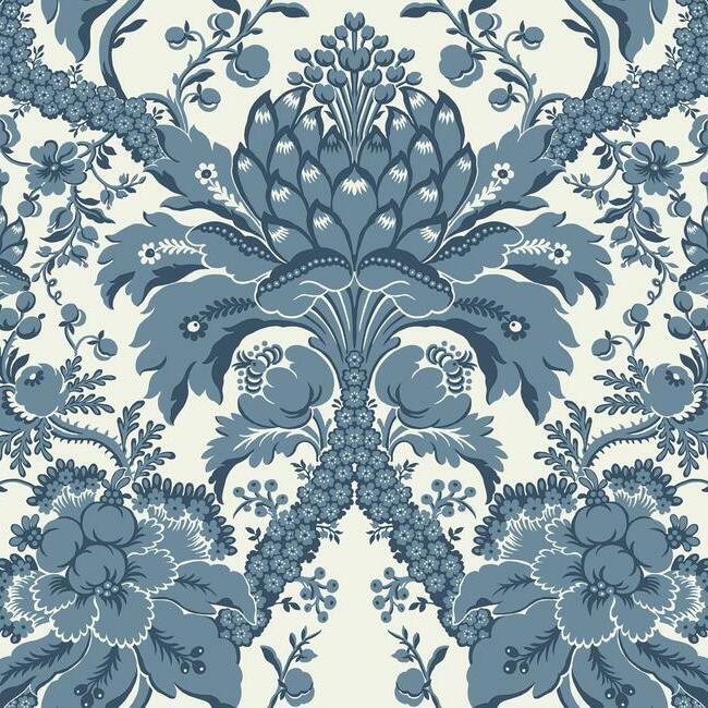 French Artichoke Damask Wallpaper by Damask Resource Library