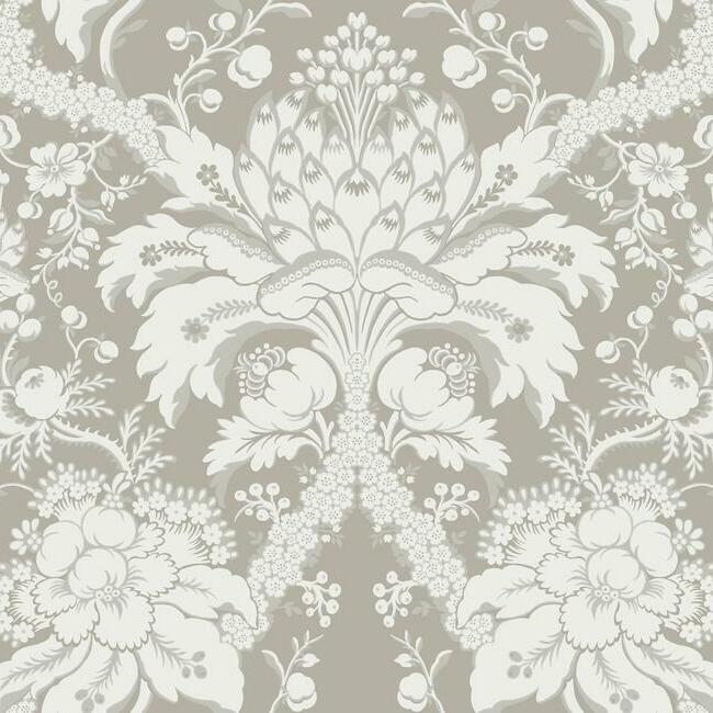 French Artichoke Damask Wallpaper by Damask Resource Library