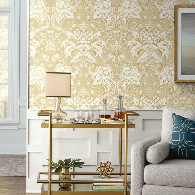 French Artichoke Damask Wallpaper by Damask Resource Library