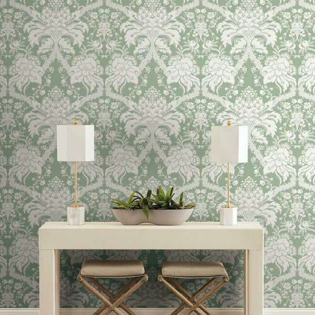 French Artichoke Damask Wallpaper by Damask Resource Library