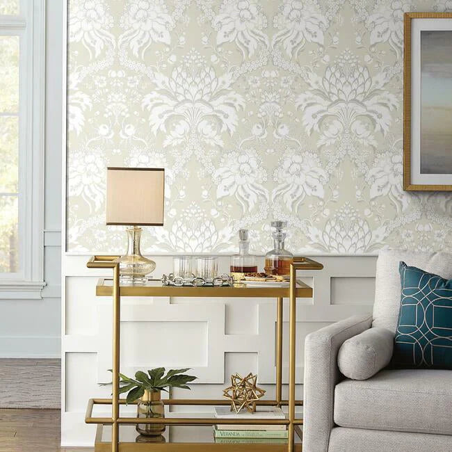 French Artichoke Damask Wallpaper by Damask Resource Library