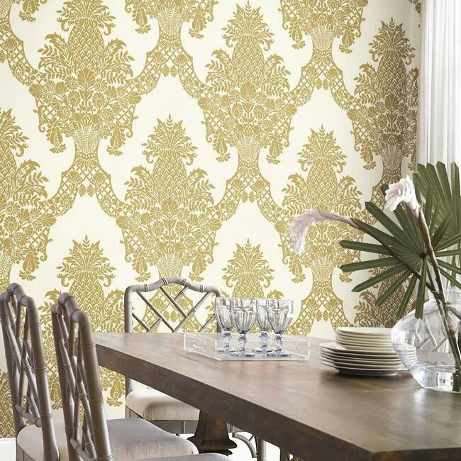 Pineapple Wallpaper by Damask Resource Library
