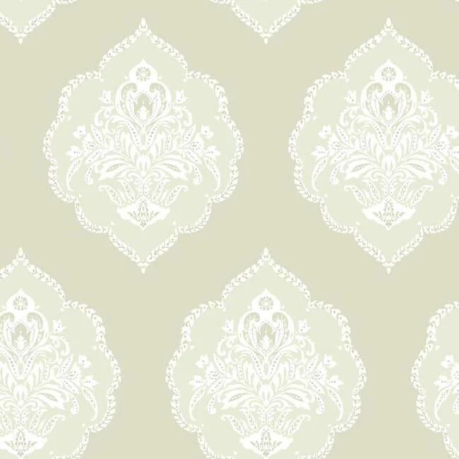 Signet Medallion Damask Wallpaper by Damask Resource Library