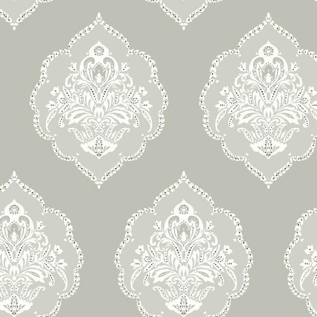 Signet Medallion Damask Wallpaper by Damask Resource Library
