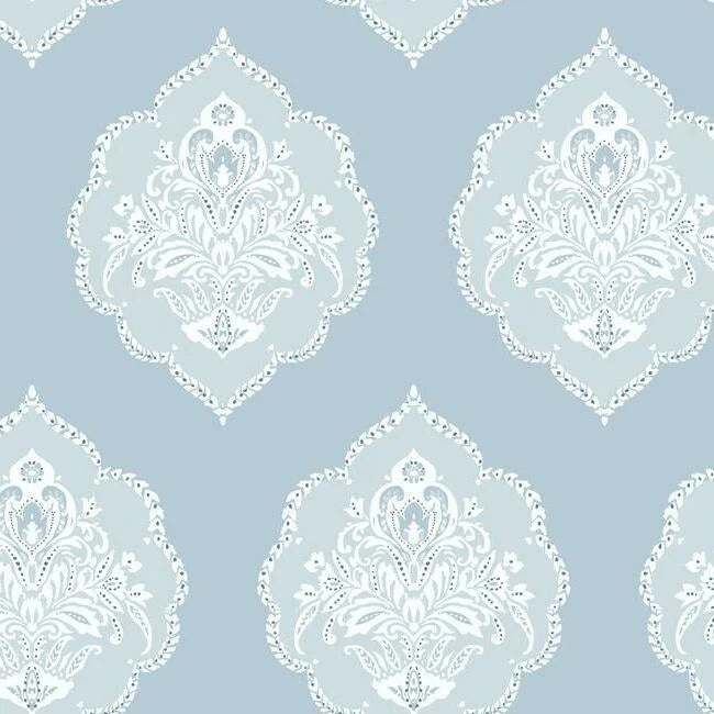 Signet Medallion Damask Wallpaper by Damask Resource Library