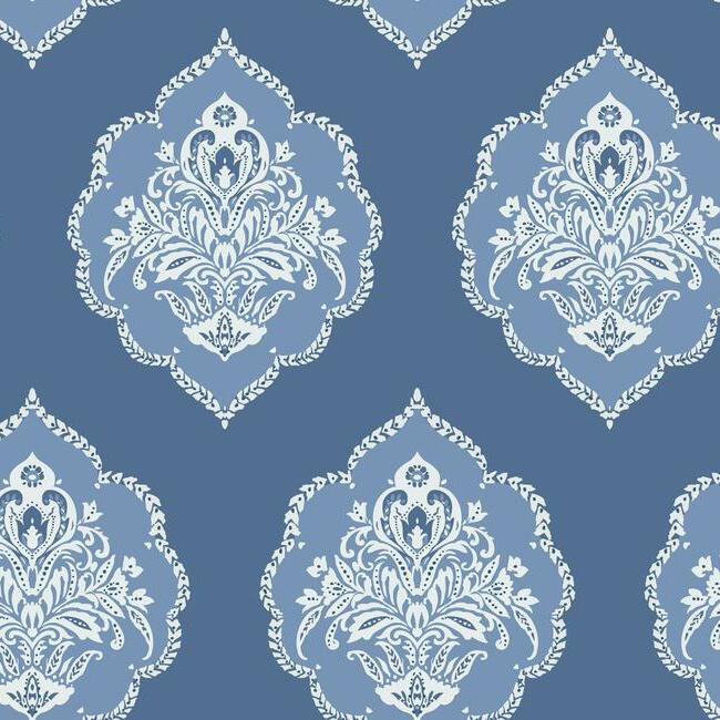 Signet Medallion Damask Wallpaper by Damask Resource Library