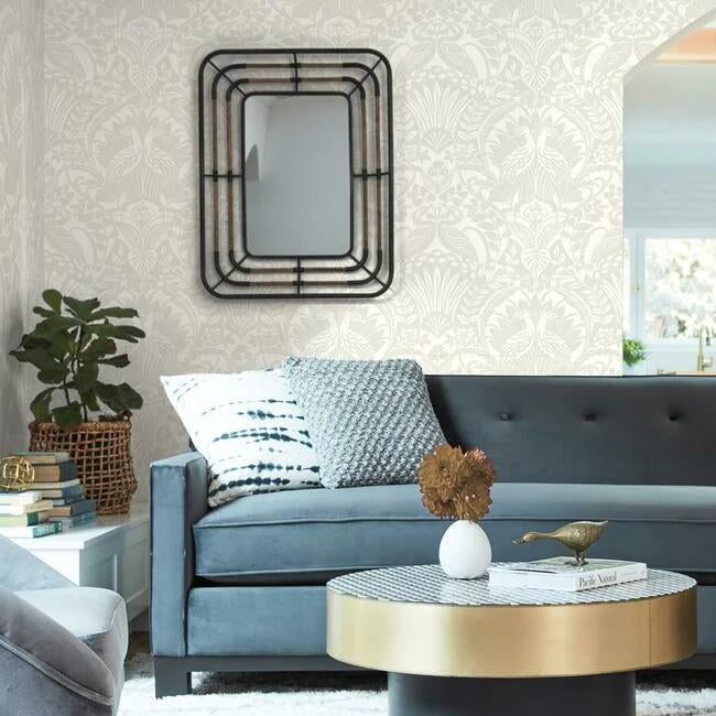 Egret Damask Wallpaper by Damask Resource Library