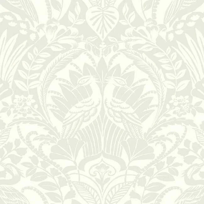 Egret Damask Wallpaper by Damask Resource Library