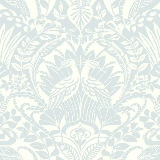 Egret Damask Wallpaper by Damask Resource Library