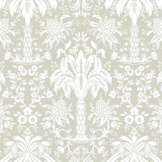Palmetto Palm Damask Wallpaper by Damask Resource Library
