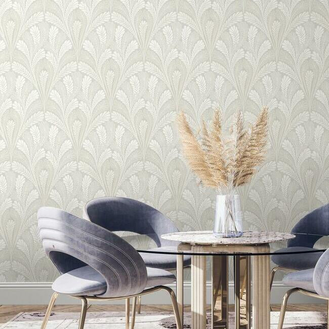 Shell Damask Wallpaper by Black & White Resource Library