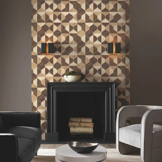 Burlwood Ogee Wallpaper by Candice Olson Wallcoverings