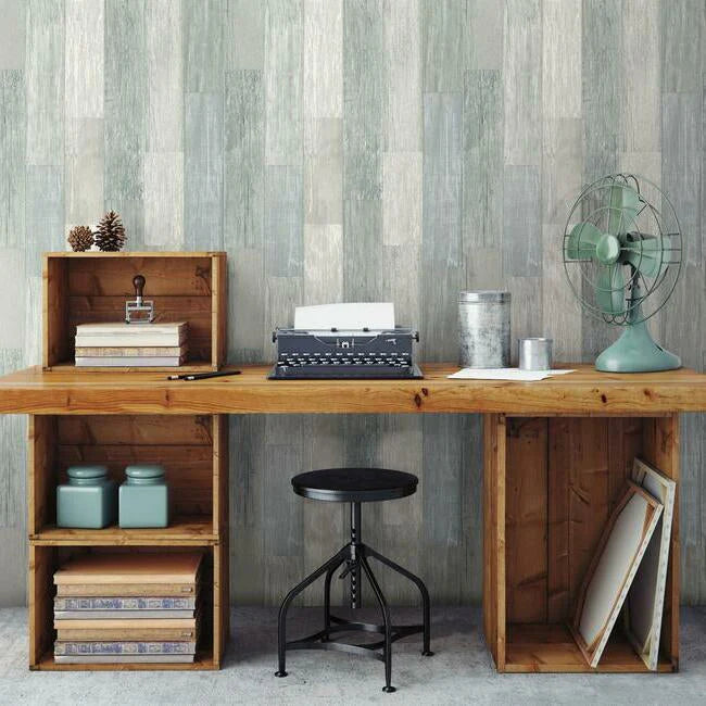 Pallet Board Wallpaper by Simply Farmhouse