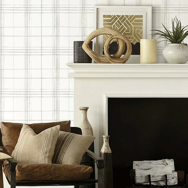 Farmhouse Plaid Wallpaper by Simply Farmhouse