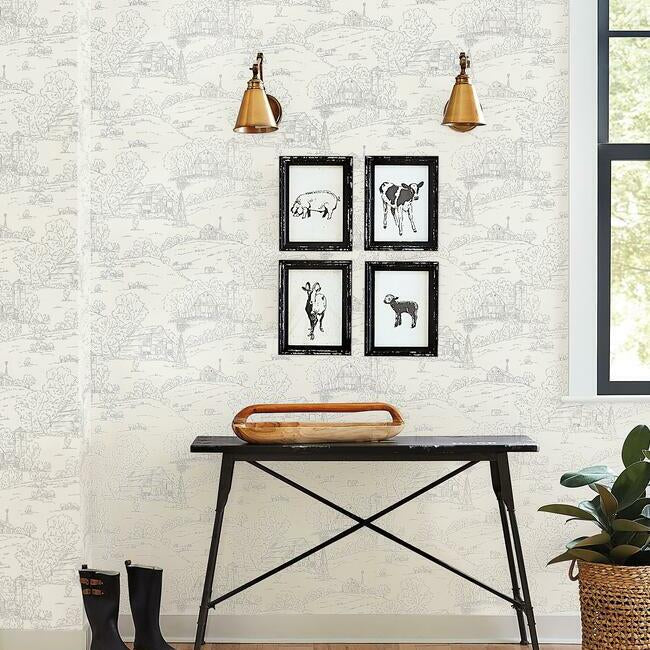 Pasture Toile Wallpaper by Simply Farmhouse