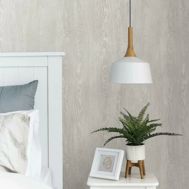 Quarter Sawn Wood Wallpaper by Simply Farmhouse