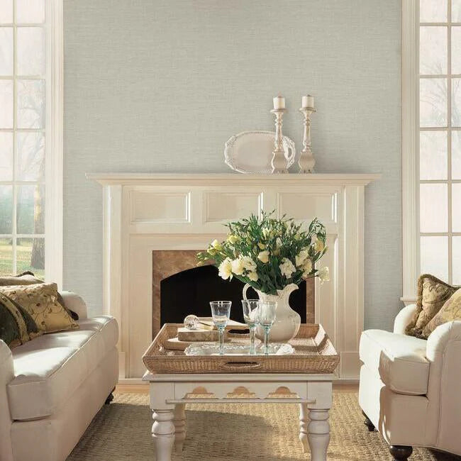 Silk Linen Weave Wallpaper by Simply Farmhouse