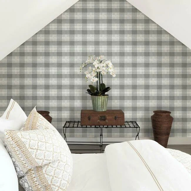 Woven Buffalo Check Wallpaper by Simply Farmhouse
