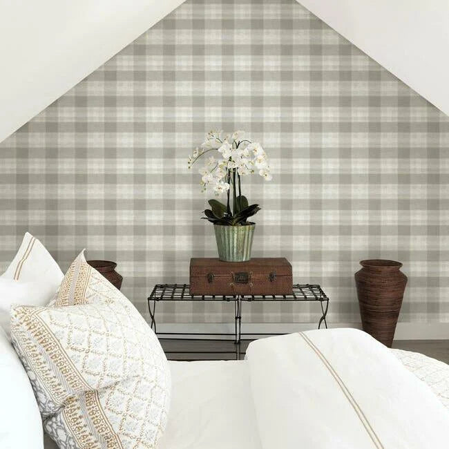 Woven Buffalo Check Wallpaper by Simply Farmhouse