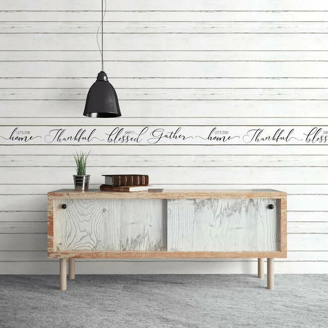 Let's Stay Home Wallpaper Border by Simply Farmhouse
