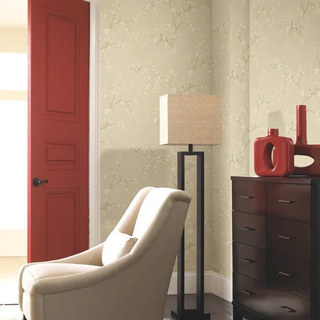 Birds with Blossoms Wallpaper by Open Sheet